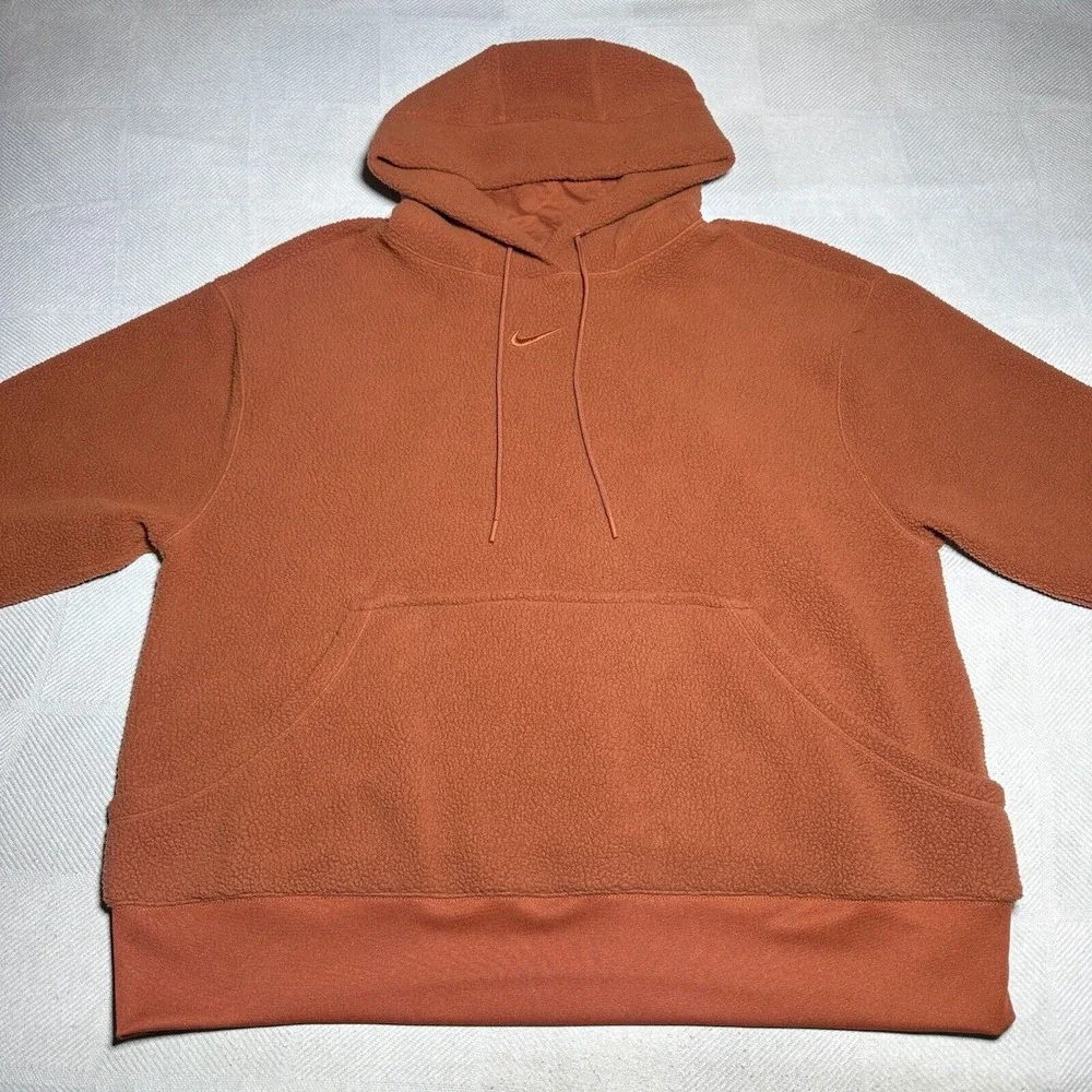 Nike Sportswear Center Swoosh Sherpa Fleece Oversized Fit‎ Hoodie Womens Size 1X